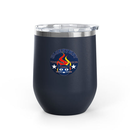 12oz Wine Tumbler — Fire & Flag Bluestray Logo Stainless Insulated Wine Cup many Colors