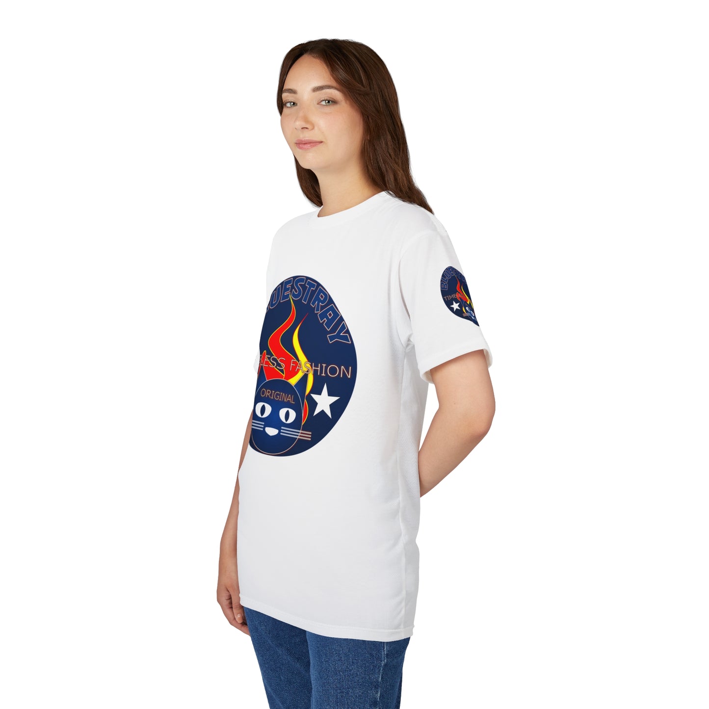 Bluestray Cat Flame Logo Tee — Vintage Timeless Fashion Graphic T-Shirt