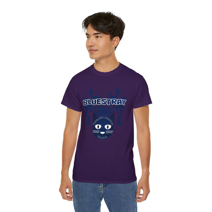 Bluestray Cat Graphic Tee — Retro Nautical Cat Design