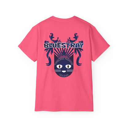 Bluestray Cat Graphic Tee — Retro Nautical Cat Design