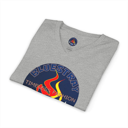 Time Station Equestrian Bluestray Cat V-Neck Tee