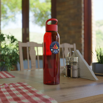 Sky Water Bottle — Clear Reusable Bottle with Nautical Bluestray Logo