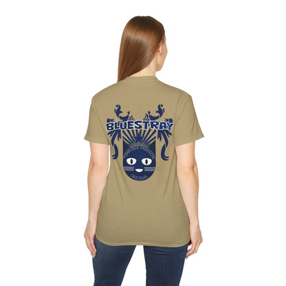 Bluestray Cat Graphic Tee — Retro Nautical Cat Design