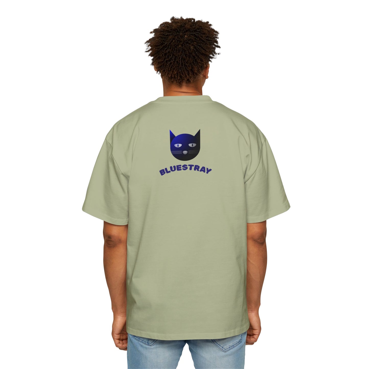 Bluestray Cat Tee — Graphic Men's Oversized T-Shirt