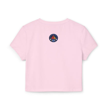 Women’s Baby Tee — Bluestray Flame Cat Logo Crop Top
