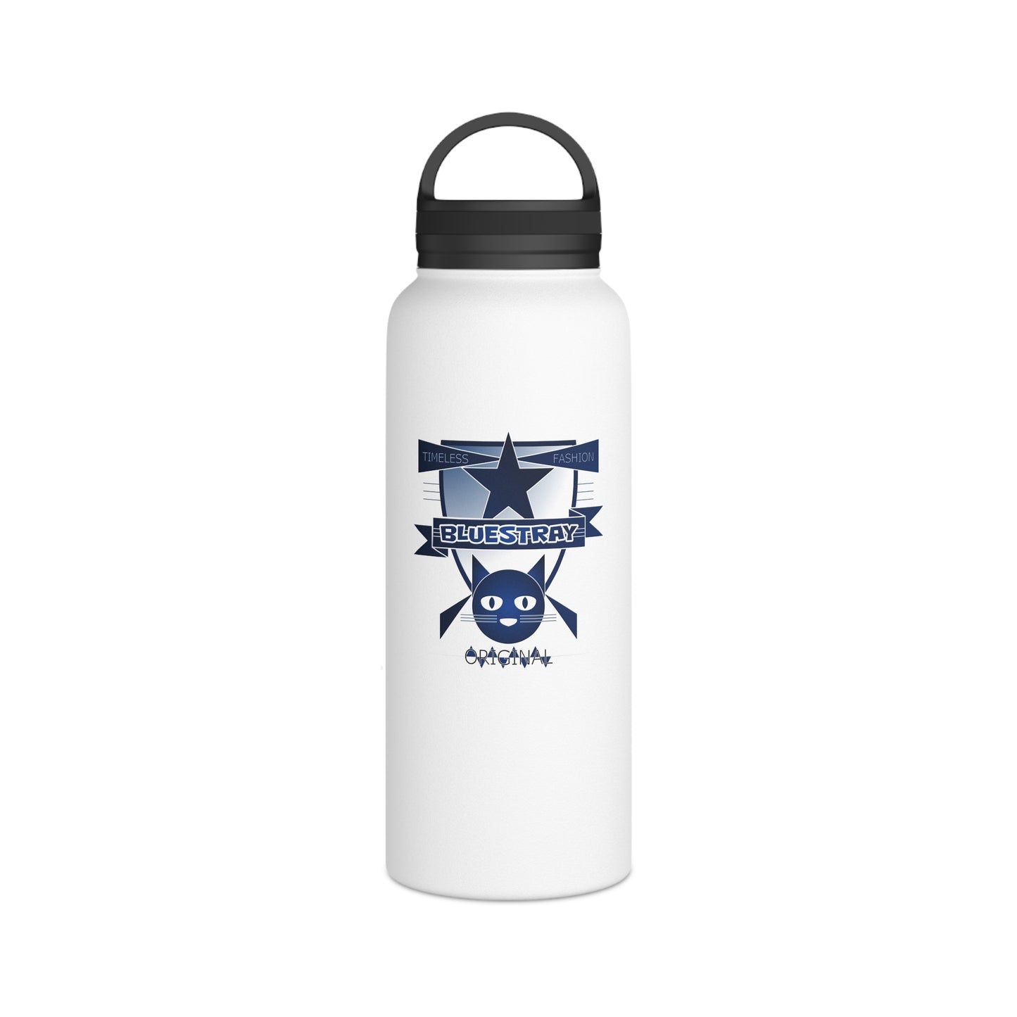 Bluestray Star Cat Stainless Steel Water Bottle — Insulated Travel Bottle with Handle Lid