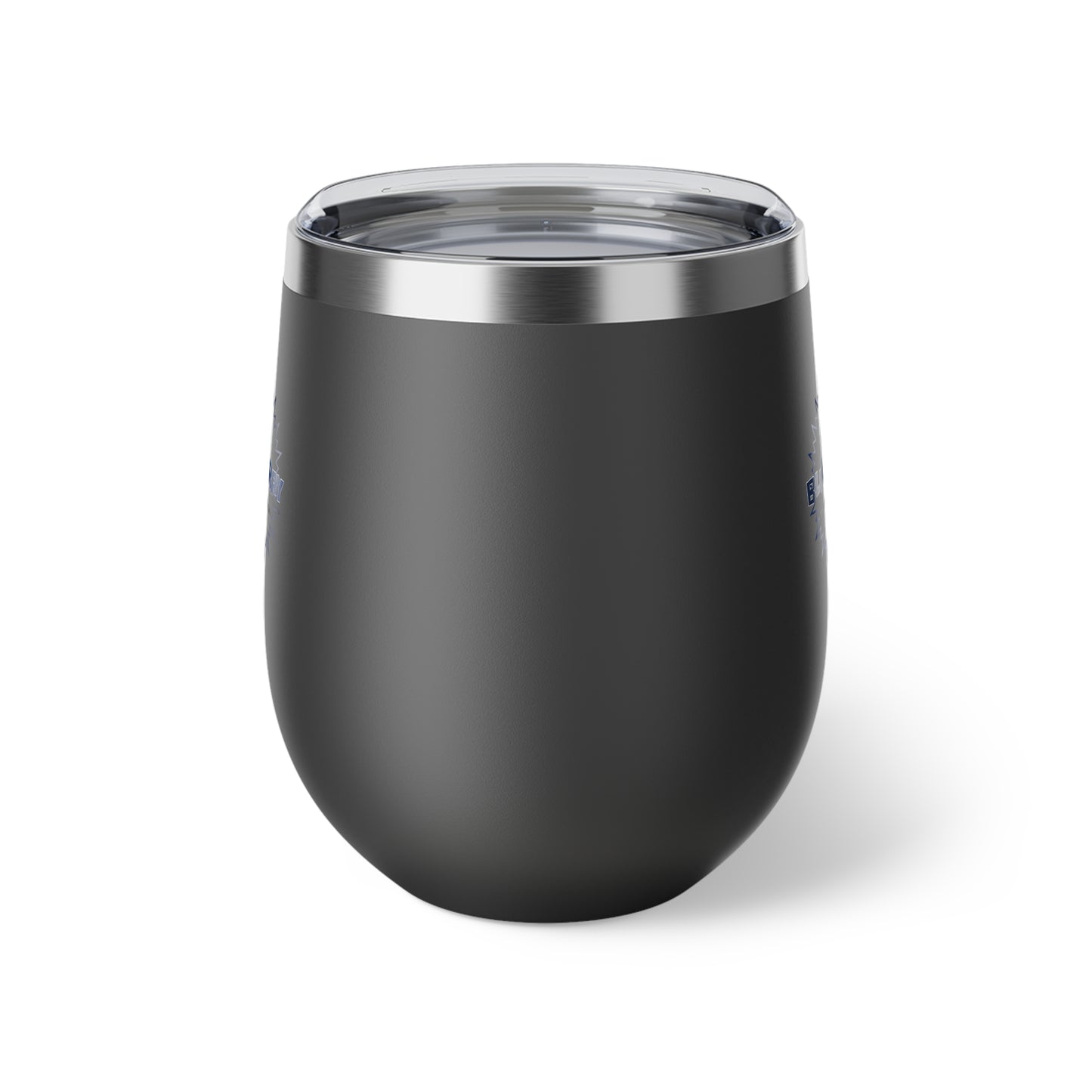 12oz Insulated Copper Tumbler — Vacuum Wine Cup with Leak-Resistant Lid (Bluestray Logo)