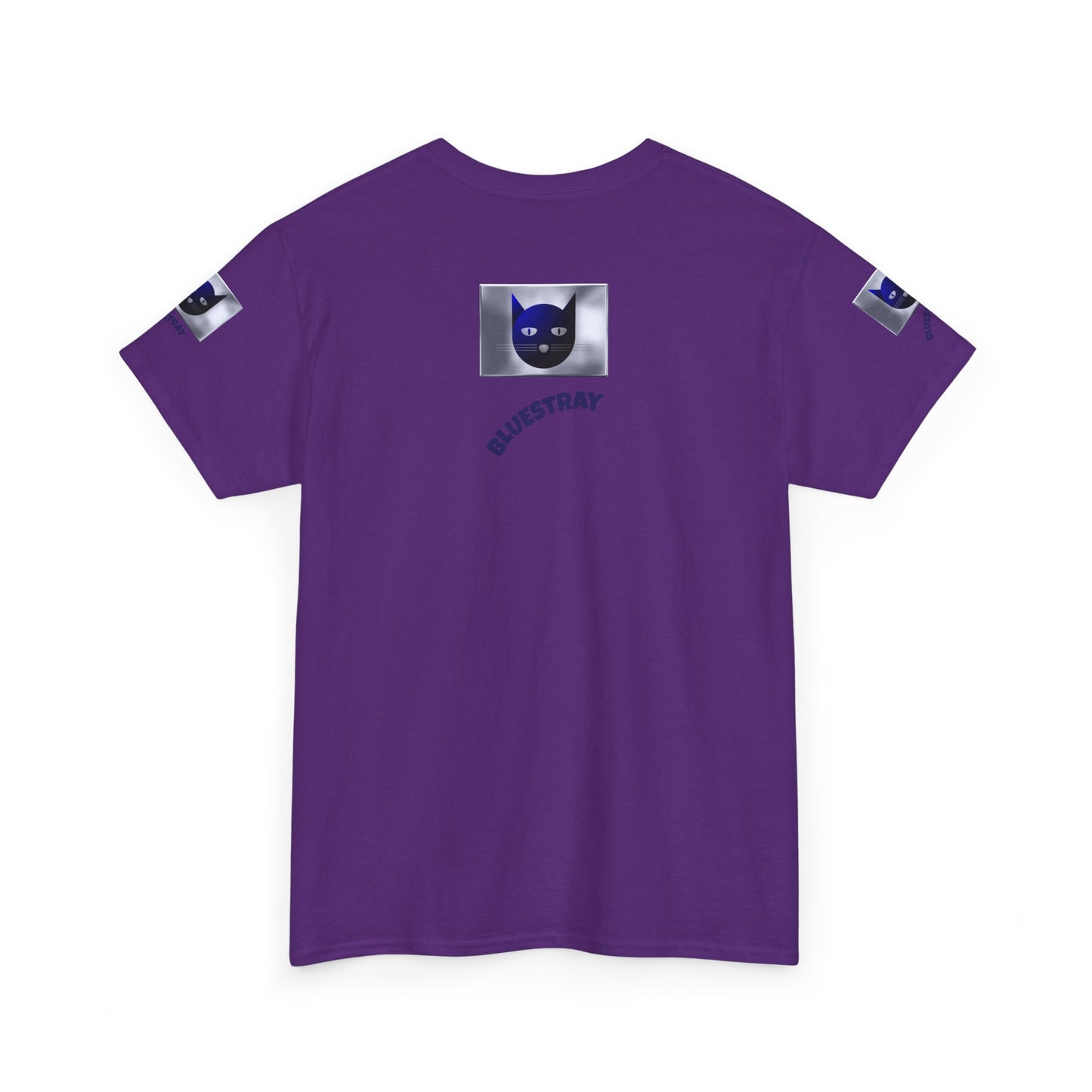 Bluestray Cat Graphic Tee — Retro Blue Cat Design