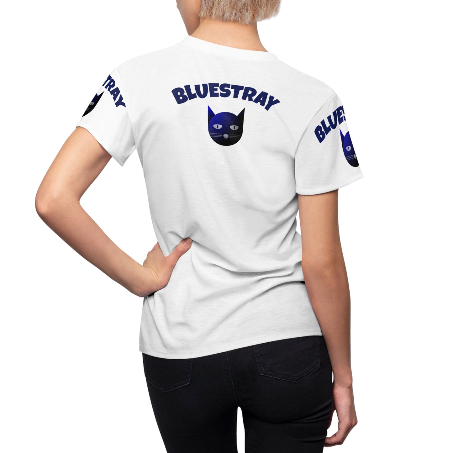 Bluestray Cat Graphic Tee — Women's Cut & Sew T-Shirt (Original Timeless Fashion)