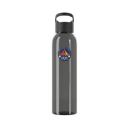 Bluestray Logo Water Bottle — Clear Reusable Bottle with Star & Flame Emblem