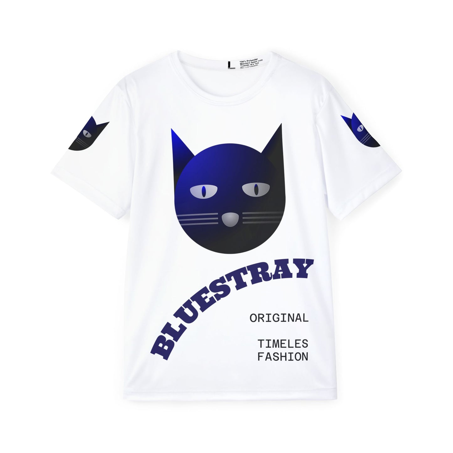 Bluestray Cat Sports Jersey — Men's Athletic Tee with Blue Cat Graphic