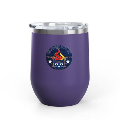 12oz Wine Tumbler — Fire & Flag Bluestray Logo Stainless Insulated Wine Cup many Colors