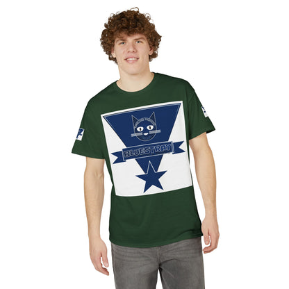 Bluestray Cat Graphic T-Shirt — Retro Star Logo Tee