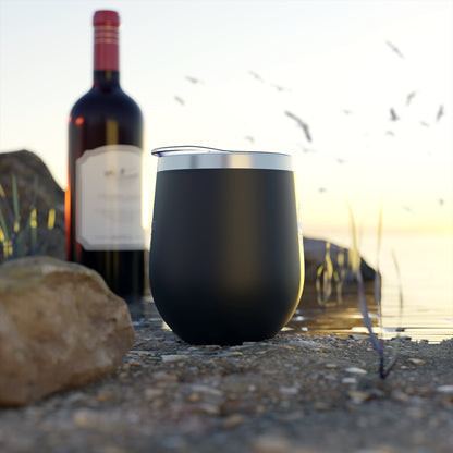 12oz Insulated Copper Tumbler — Vacuum Wine Cup with Leak-Resistant Lid (Bluestray Logo)