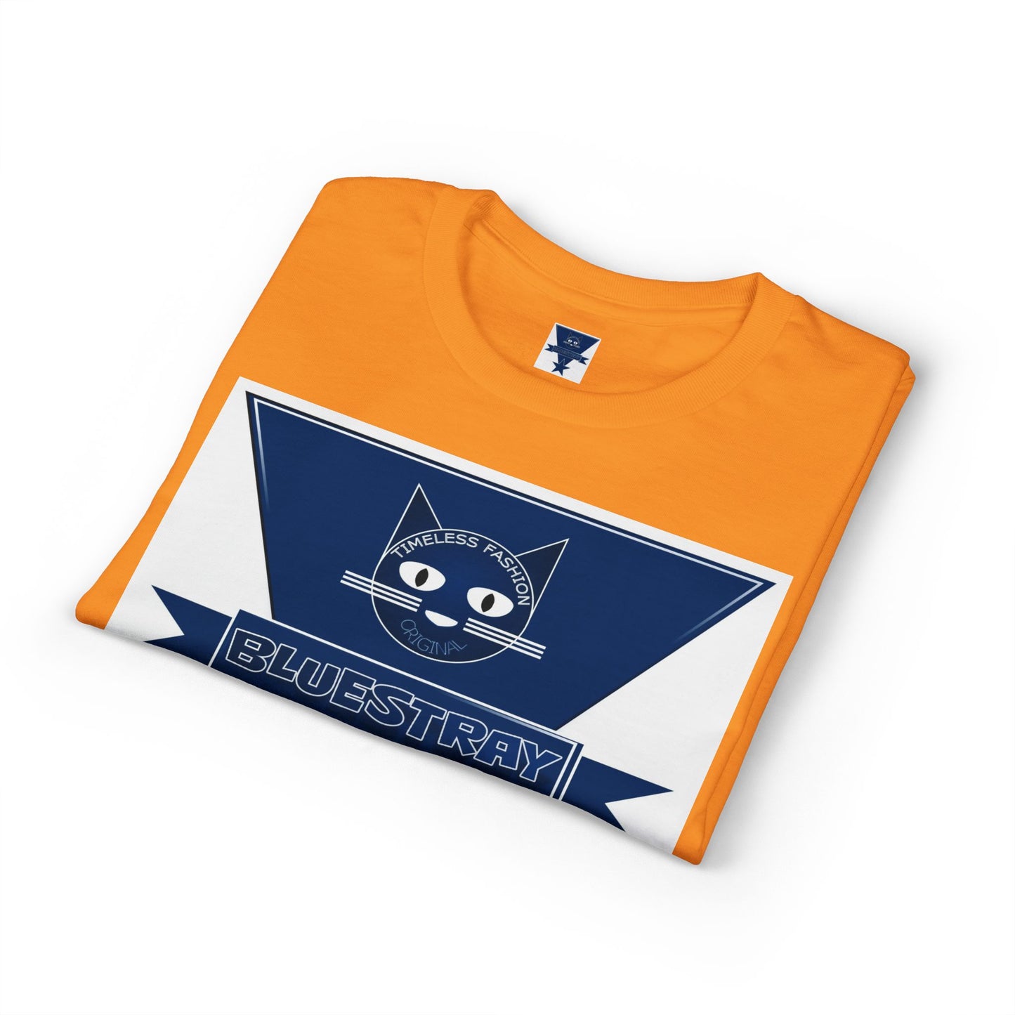 Bluestray Cat Graphic T-Shirt — Retro Star Logo Tee
