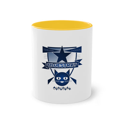 Bluestray Cat Crest Coffee Mug — Two-Tone 11oz