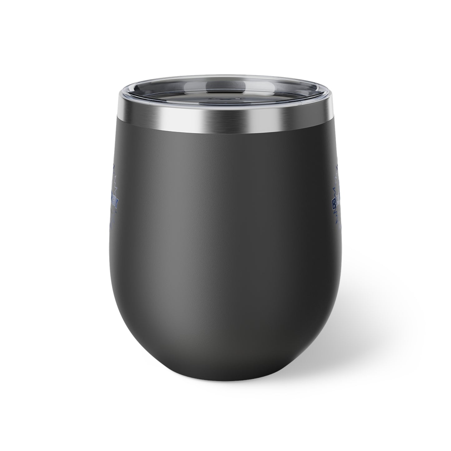 12oz Insulated Copper Tumbler — Vacuum Wine Cup with Leak-Resistant Lid (Bluestray Logo)