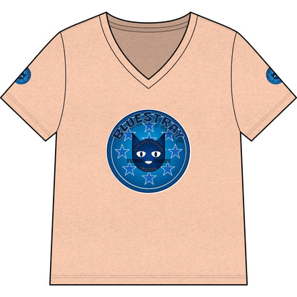 Bluestray Cat V-Neck Tee — Women's Graphic Cat Shirt