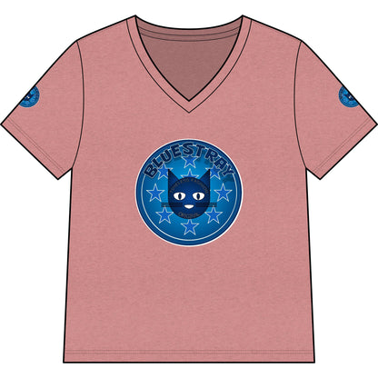 Bluestray Cat V-Neck Tee — Women's Graphic Cat Shirt