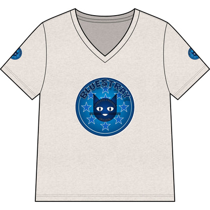 Bluestray Cat V-Neck Tee — Women's Graphic Cat Shirt