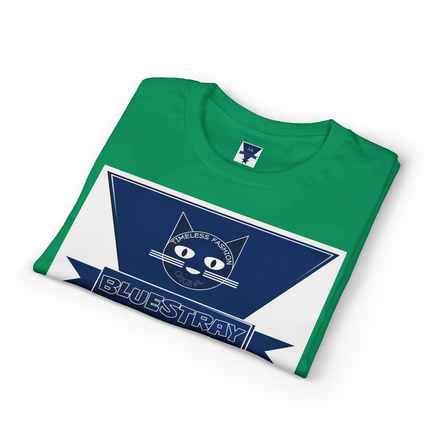Bluestray Cat Graphic T-Shirt — Retro Star Logo Tee