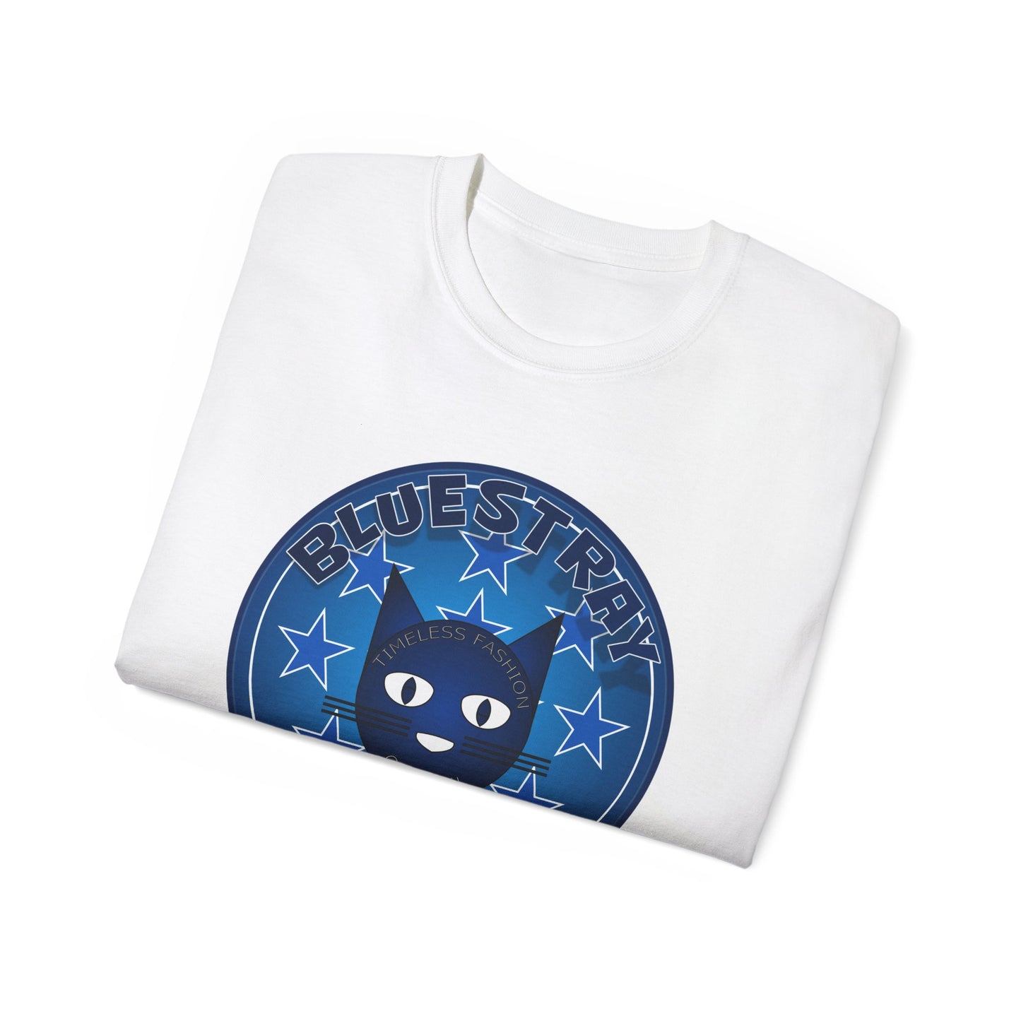 Bluestray Cat T‑Shirt — Blue Star Graphic Tee