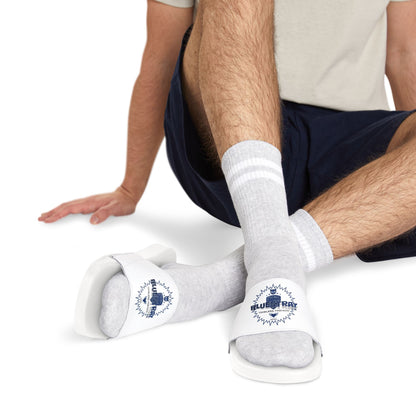 Men's Slide Sandals — Removable Strap Casual Pool & Beach Slides with Bluestray Logo