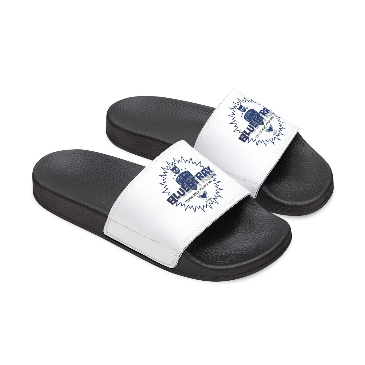 Men's Slide Sandals — Removable Strap Casual Pool & Beach Slides with Bluestray Logo