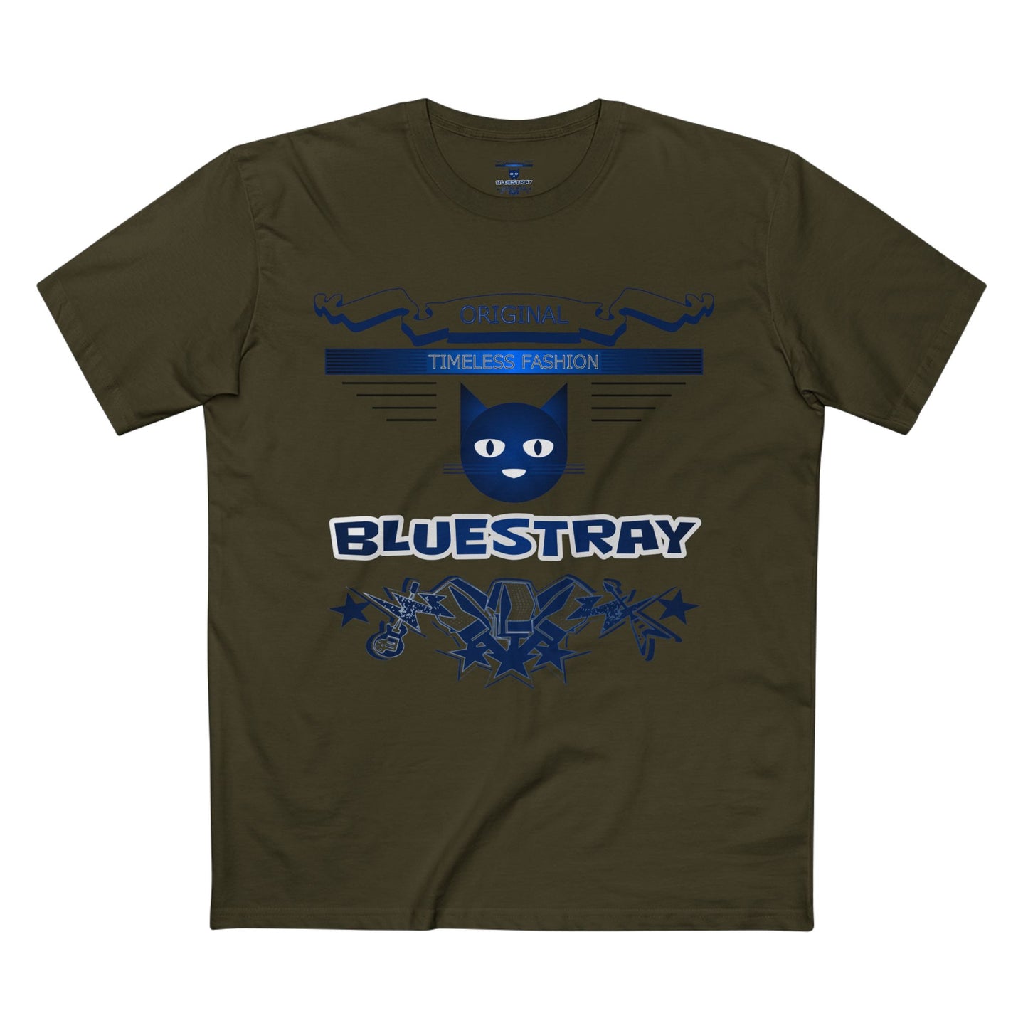 Bluestray Graphic Tee — Retro Cat Logo T-Shirt