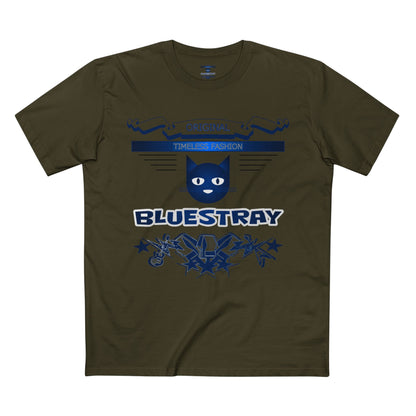 Bluestray Graphic Tee — Retro Cat Logo T-Shirt