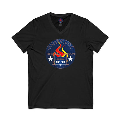 Time Station Equestrian Bluestray Cat V-Neck Tee