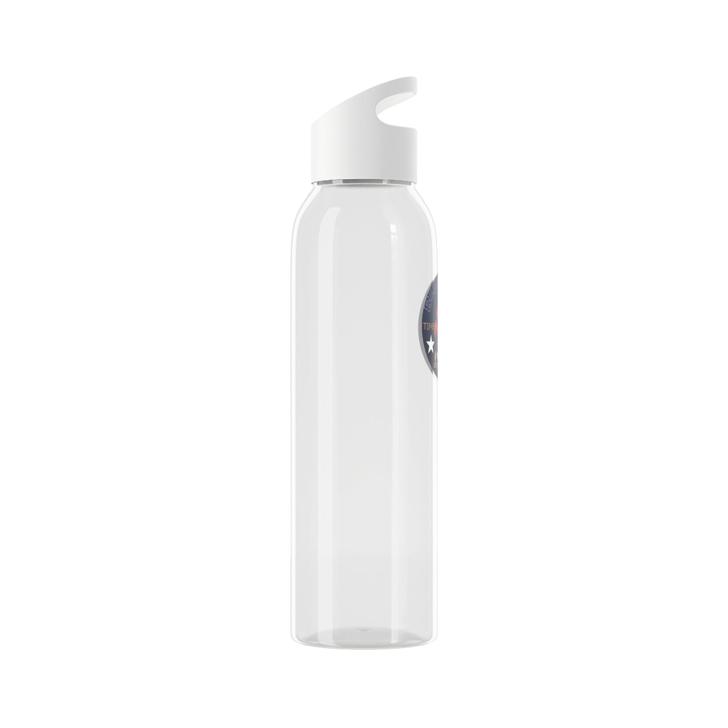 Sky Water Bottle — Clear Reusable Bottle with Nautical Bluestray Logo