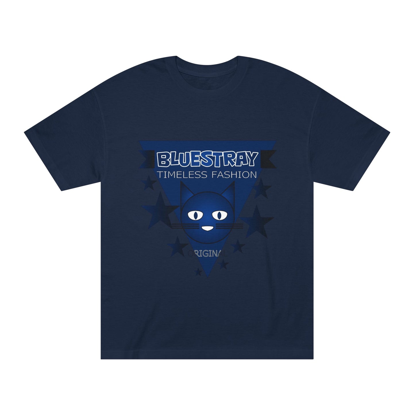 Bluestray Timeless Fashion Tee — Vintage Cat Triangle Logo T‑Shirt