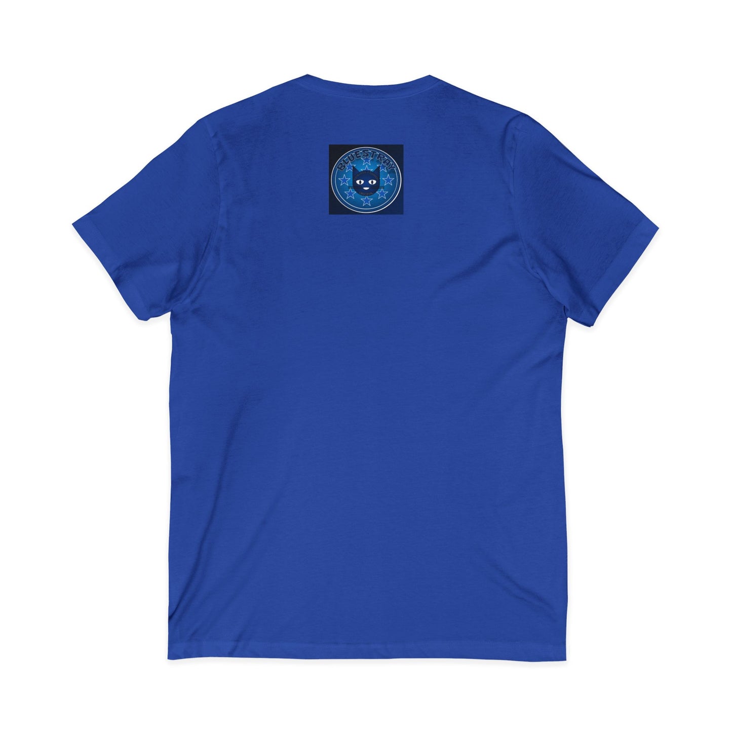 Bluestray Cat V-Neck Tee — Retro Night Sky Cat Graphic Shirt