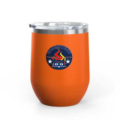 12oz Wine Tumbler — Fire & Flag Bluestray Logo Stainless Insulated Wine Cup many Colors