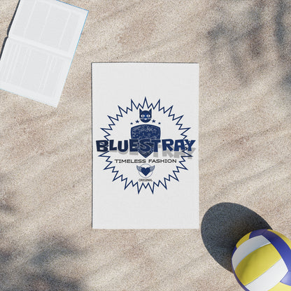 Bluestray Timeless Fashion Beach Towel – Nautical Cat Logo Cotton Towel