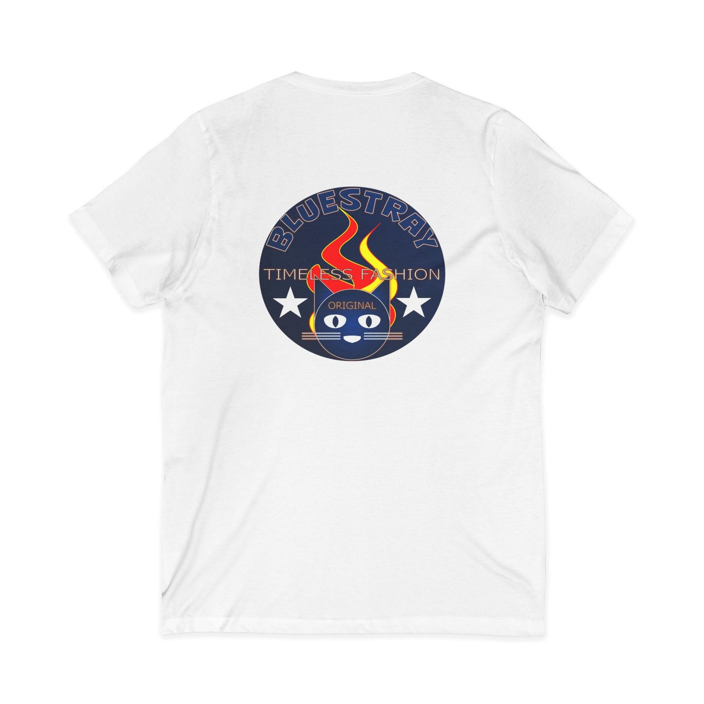 Time Station Equestrian Bluestray Cat V-Neck Tee