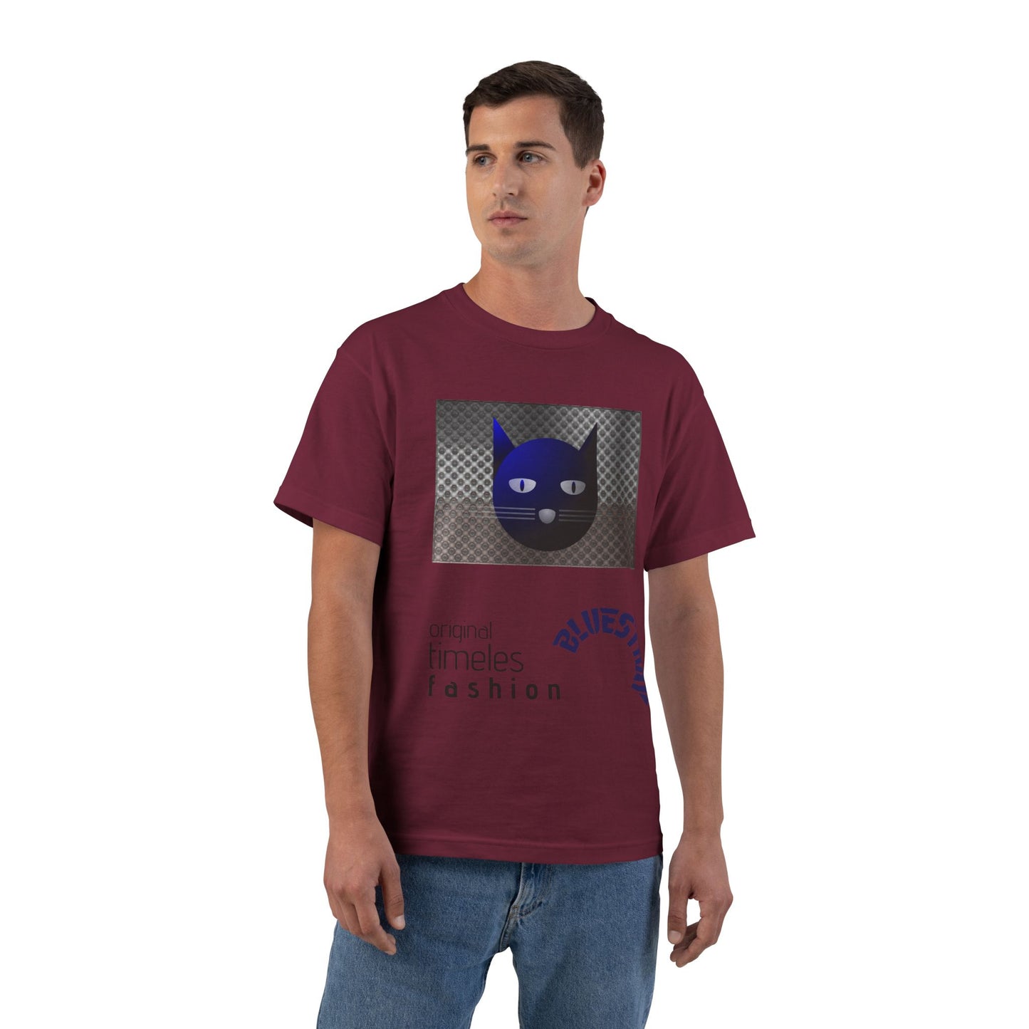 Bluestray Cat Graphic T-Shirt — 'BluesTown' Fashion Tee