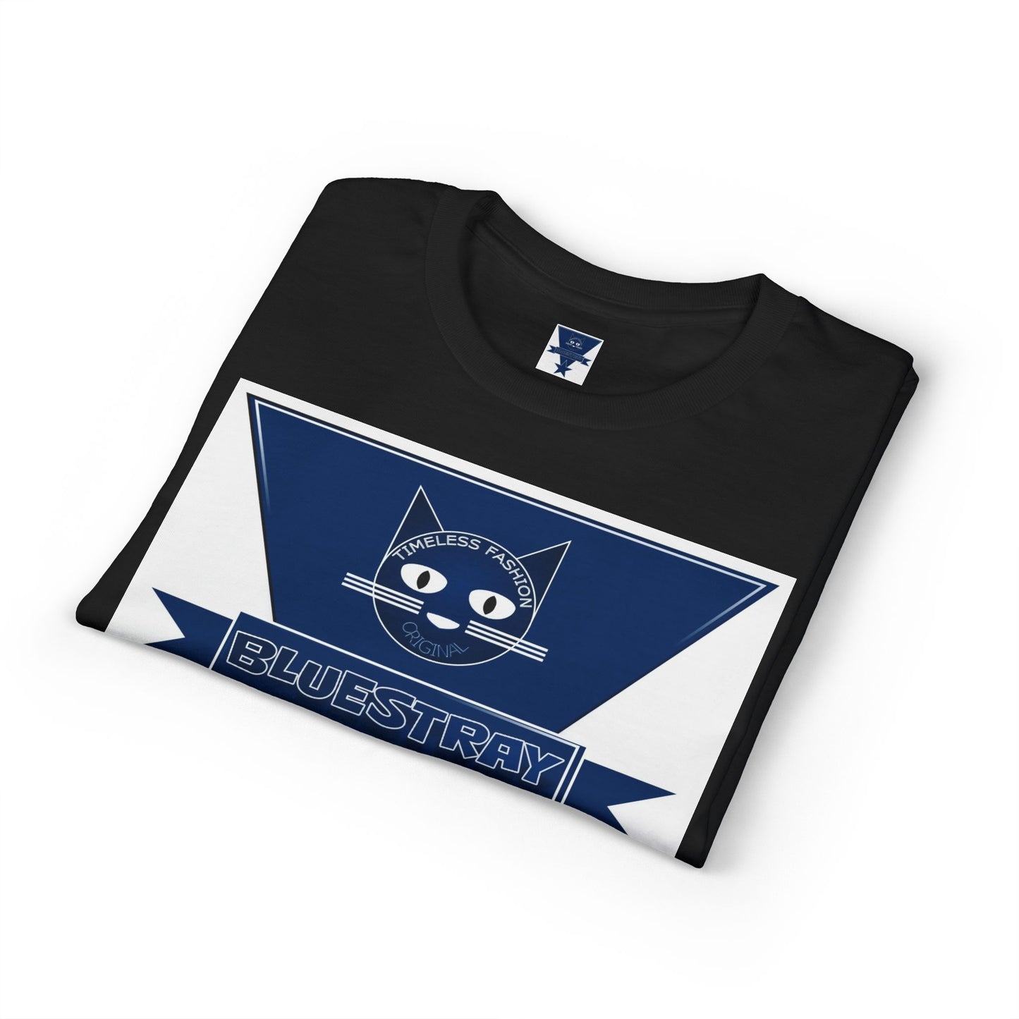 Bluestray Cat Graphic T-Shirt — Retro Star Logo Tee