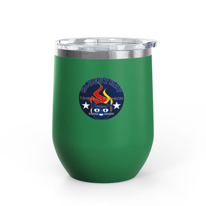 12oz Wine Tumbler — Fire & Flag Bluestray Logo Stainless Insulated Wine Cup many Colors
