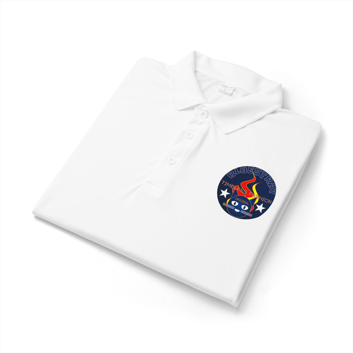 Embroidered Firefighter Patch Polo — Men’s Bluestray Performance Work Shirt