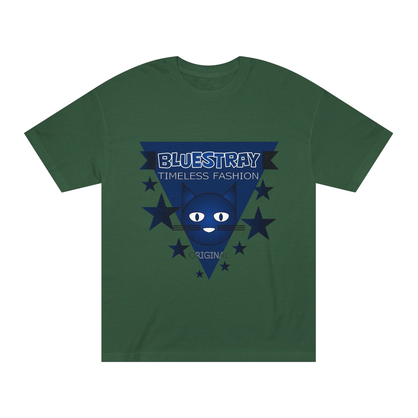 Bluestray Timeless Fashion Tee — Vintage Cat Triangle Logo T‑Shirt