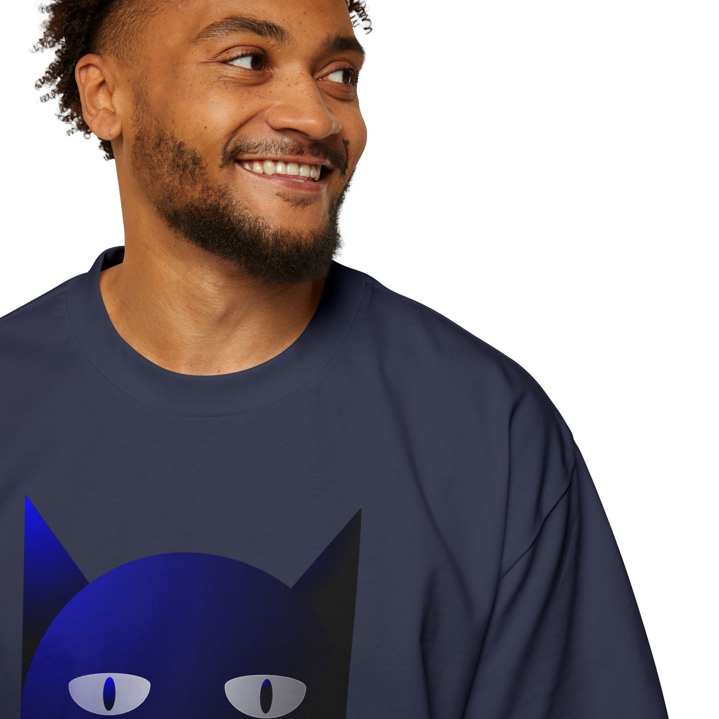 Bluestray Cat Tee — Graphic Men's Oversized T-Shirt