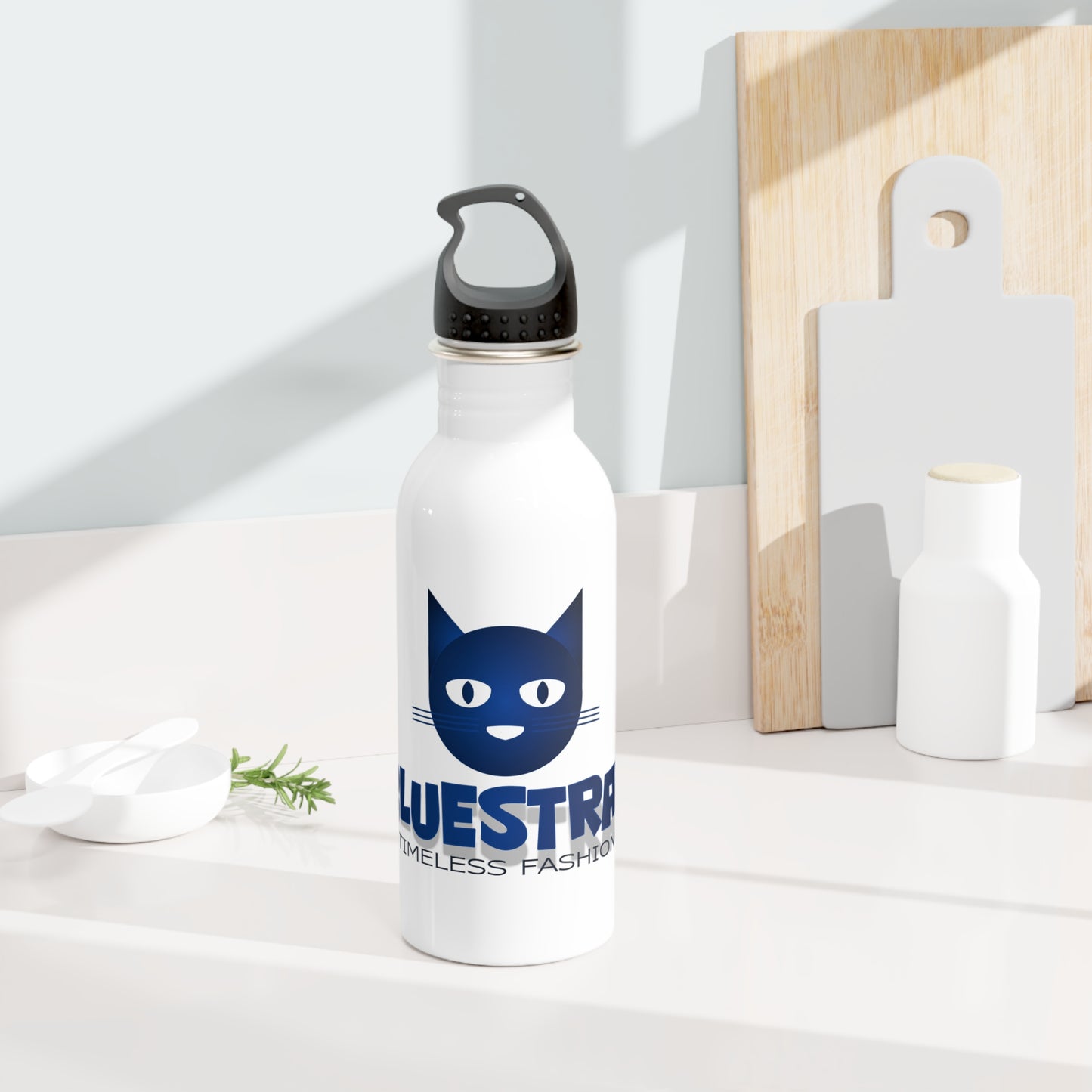 Bluestray Cat Stainless Steel Water Bottle — Timeless Fashion Logo
