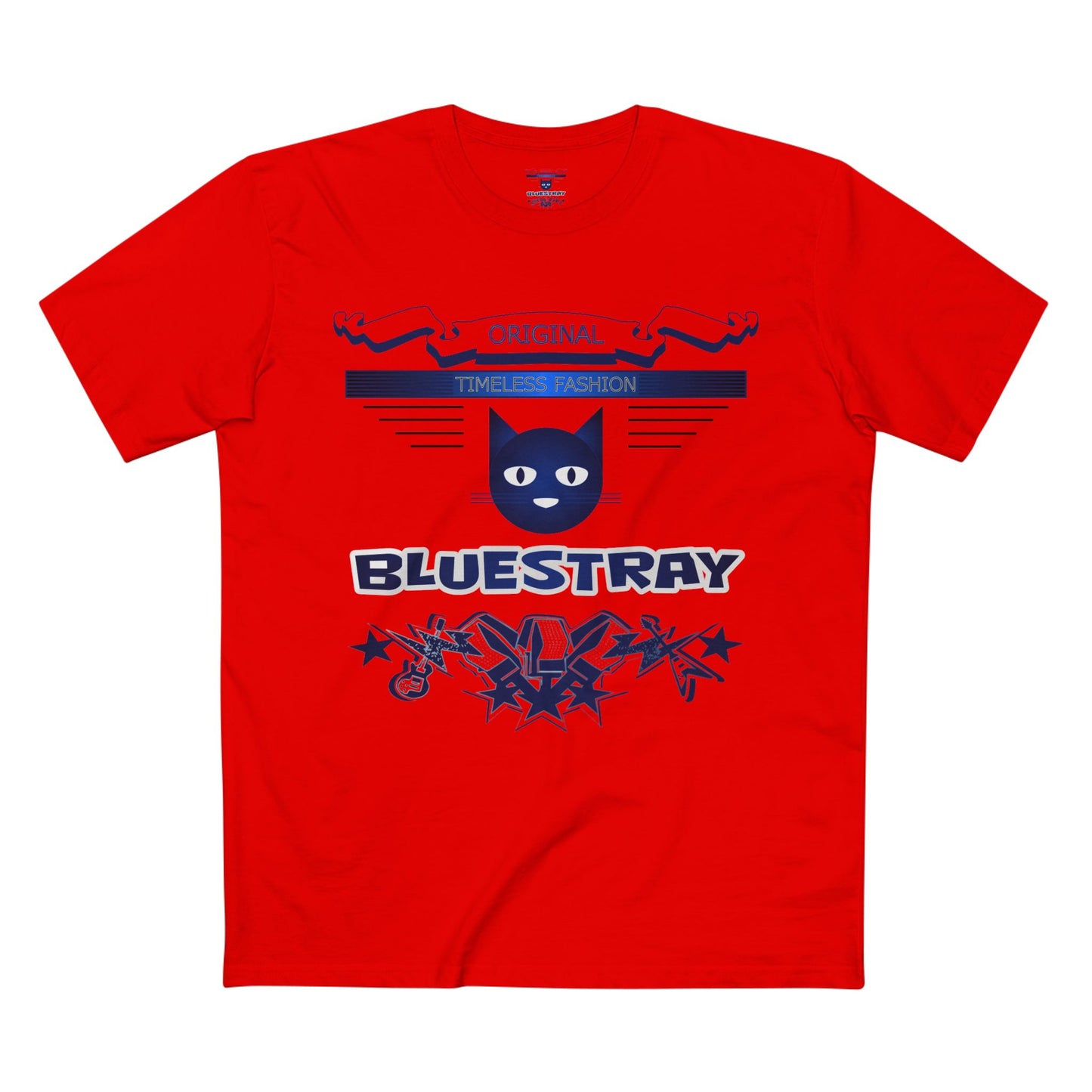 Bluestray Graphic Tee — Retro Cat Logo T-Shirt