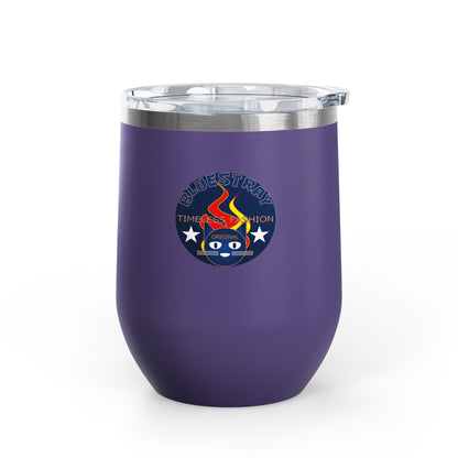 12oz Wine Tumbler — Fire & Flag Bluestray Logo Stainless Insulated Wine Cup many Colors
