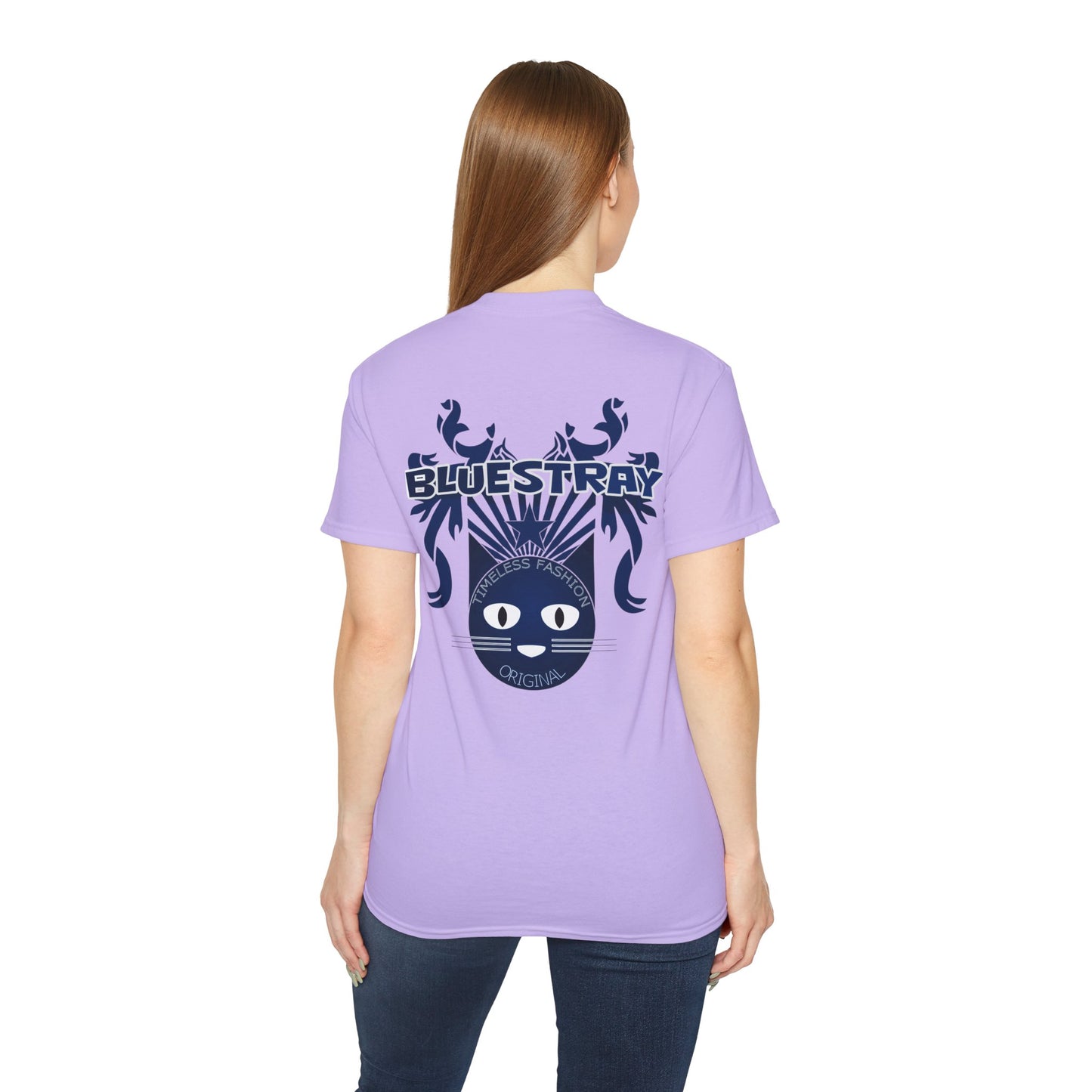 Bluestray Cat Graphic Tee — Retro Nautical Cat Design