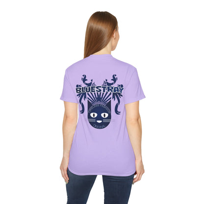 Bluestray Cat Graphic Tee — Retro Nautical Cat Design