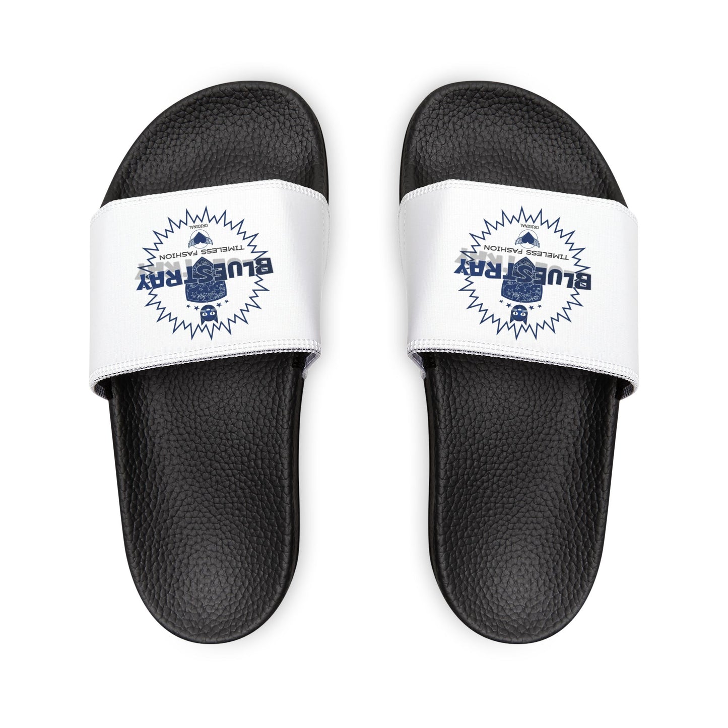 Men's Slide Sandals — Removable Strap Casual Pool & Beach Slides with Bluestray Logo