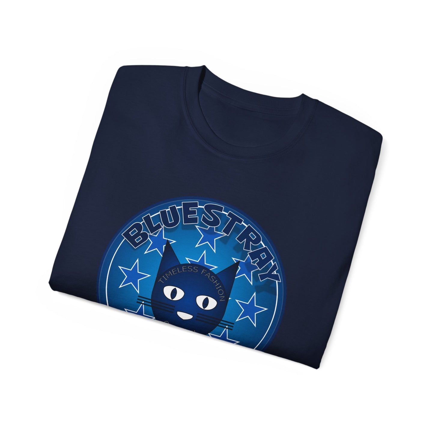 Bluestray Cat T‑Shirt — Blue Star Graphic Tee